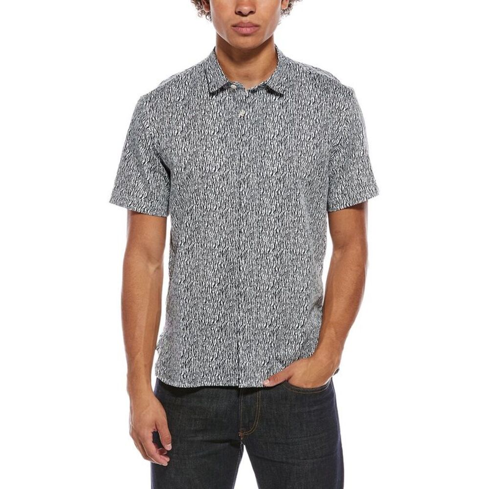John Varvatos Mens  Loren Slim Fit Sport Shirt, Blue